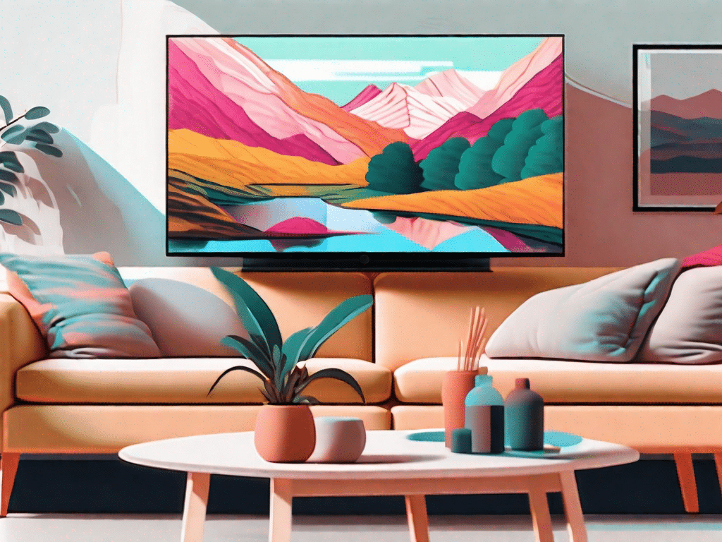 A 4k television displaying a vibrant