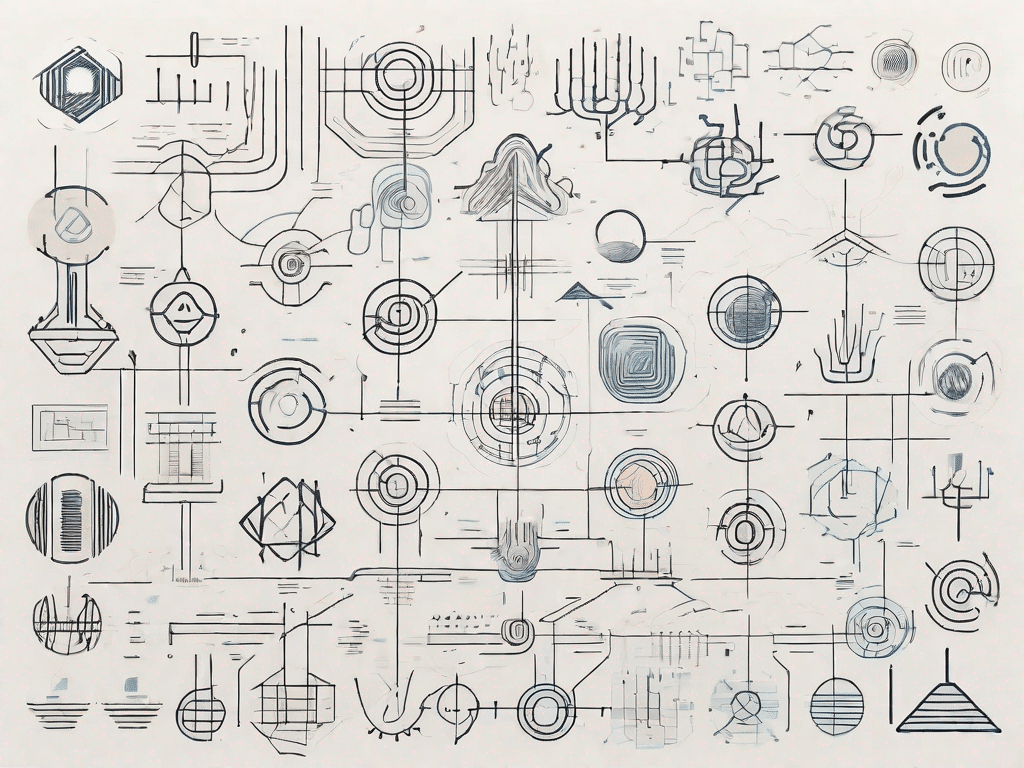 Various abstract symbols and shapes