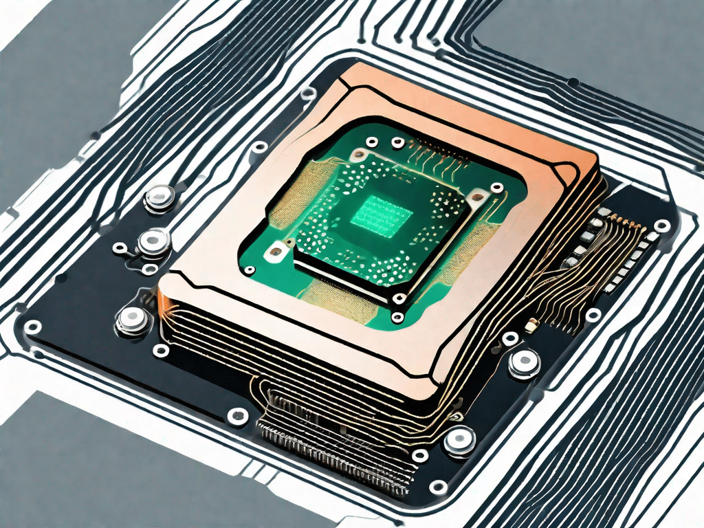 A graphics processing unit (gpu) connected to a computer motherboard