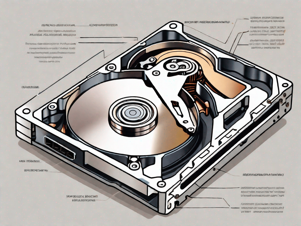 An open internal hard drive