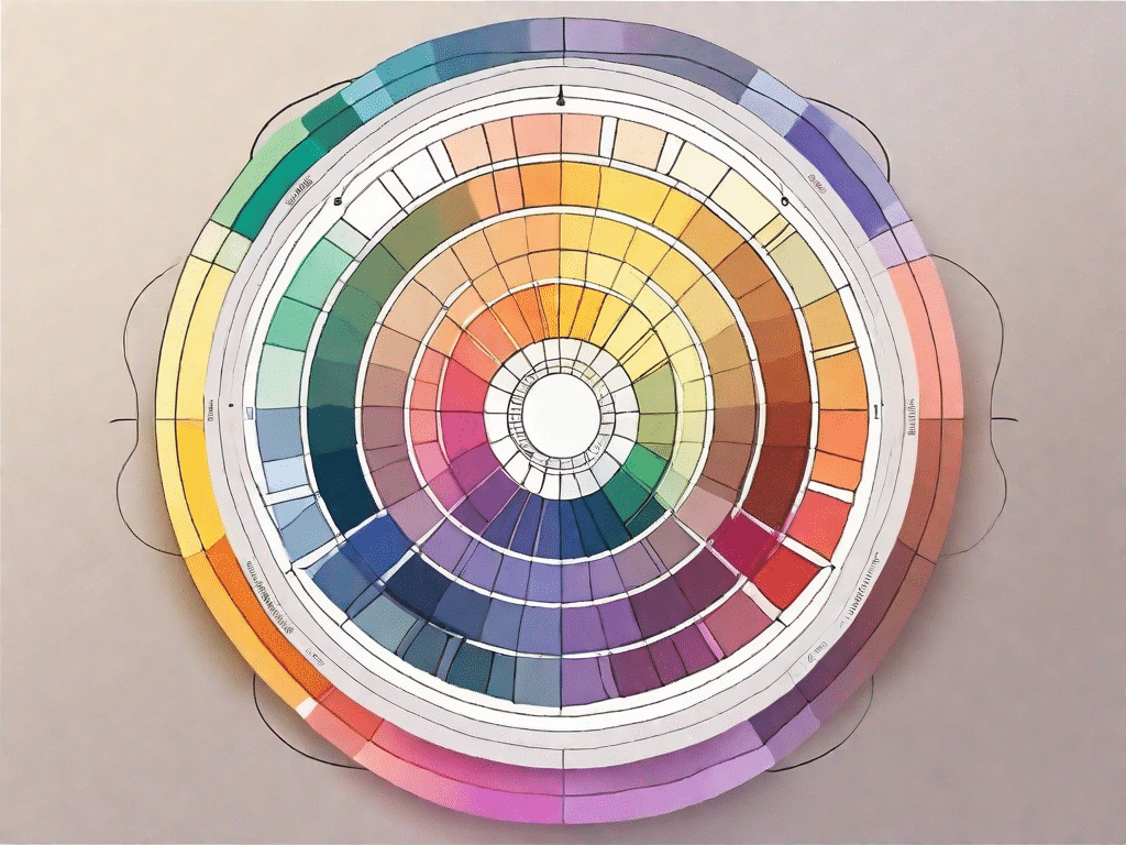A color wheel showcasing various hues