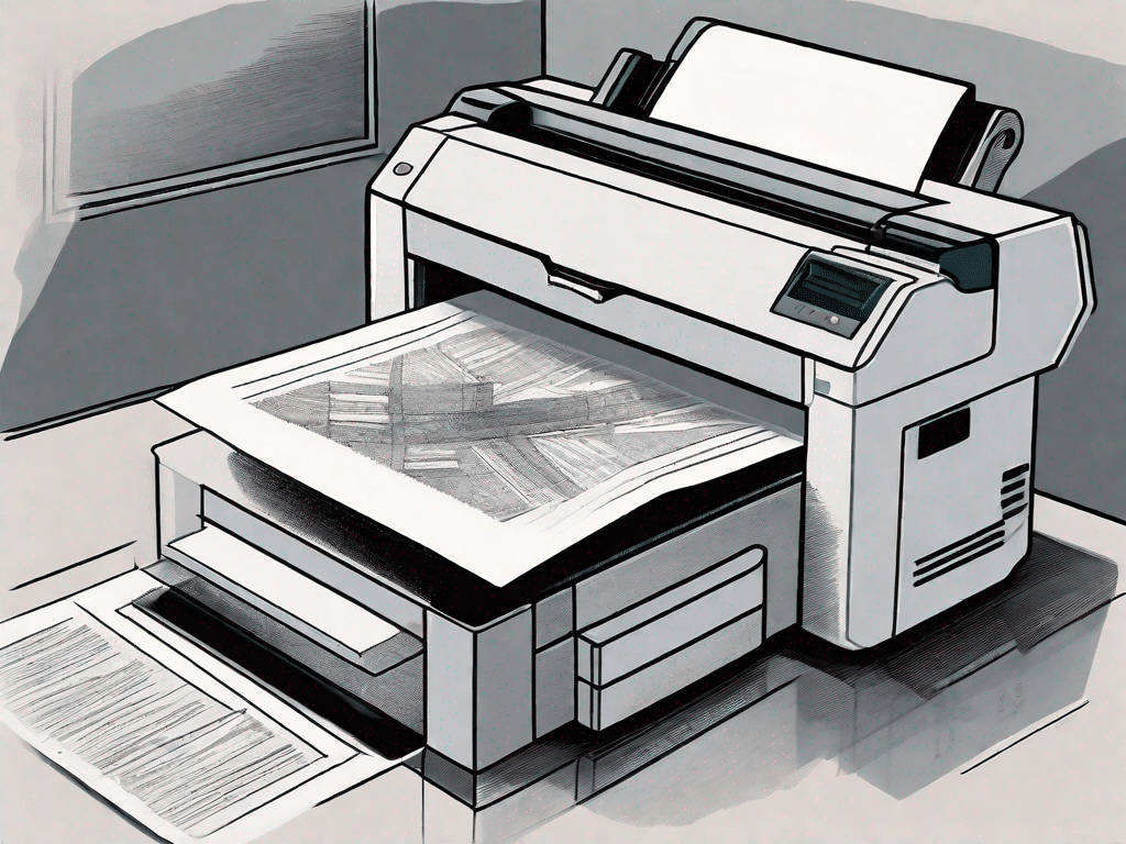 A traditional printer printing out a document
