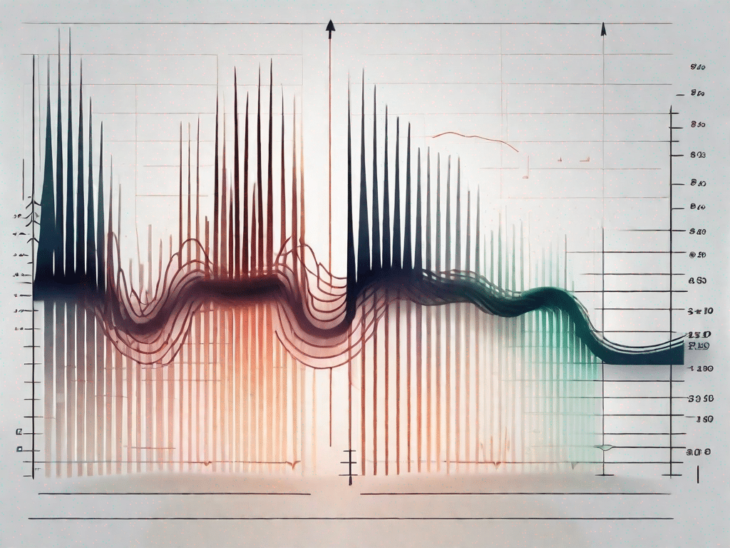 A sound wave with varying frequencies