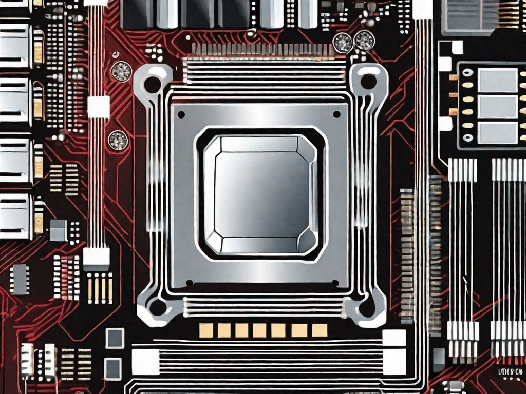 An agp (accelerated graphics port) slot on a computer motherboard