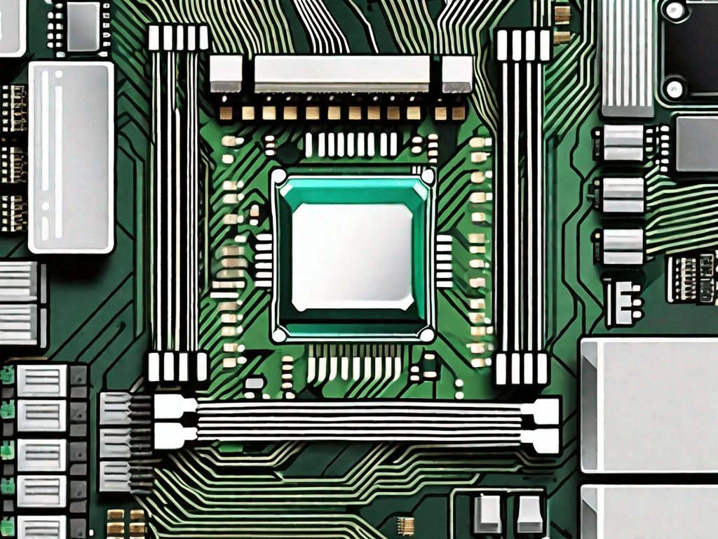 A ddr4 memory module connected to a computer motherboard