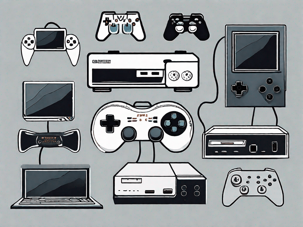 Various gaming and computer consoles