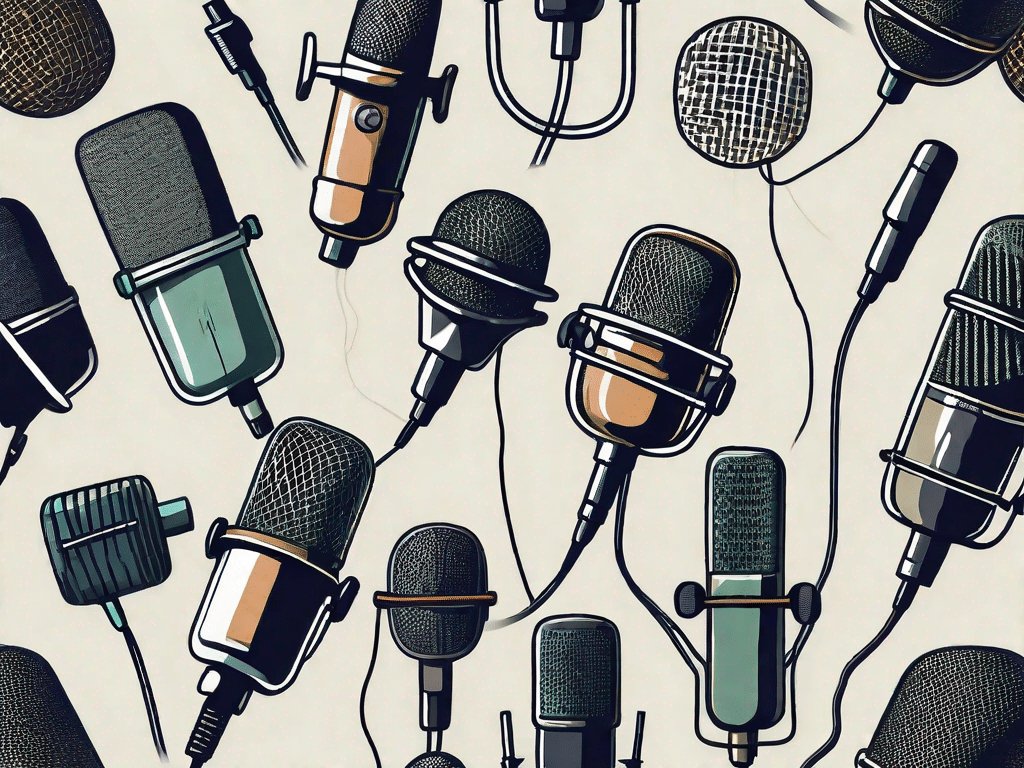 A variety of different types of microphones
